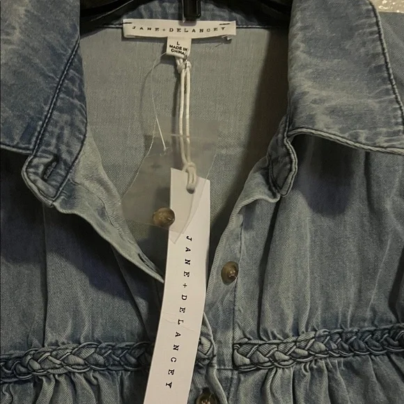 Jane and Delancey Light Blue Button Down Shirt - Picture 2 of 9